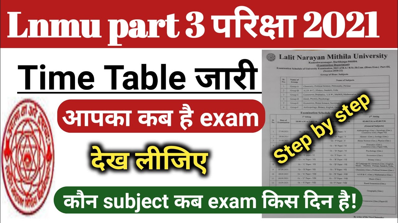 Lnmu part 3 Exam date 2021 | Lnmu part 1 exam date 2021 | Lnmu part 1 & 3 Exam date 2021
