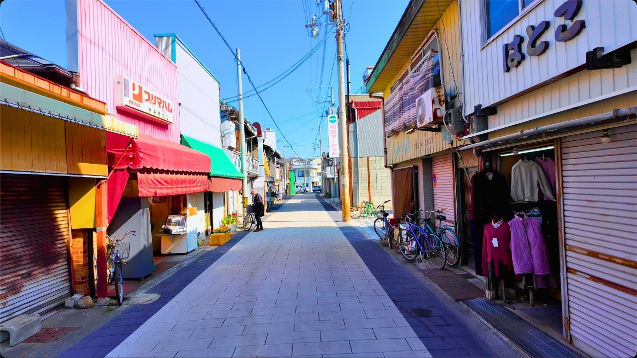 Wakayama Japan 🇯🇵 | Morning Walk Through Meiko-dori Shopping Arcade (4K, No Talking)