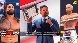 WWE 2K24 My Rise - Smackdown's GM Miz Drafts The Undisputed Champion #2