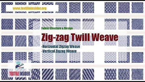Zig-zag Twill Weave।।Twill Derivative।।Fabric Structure & Design।।TEXTILE INSIDER।।2018