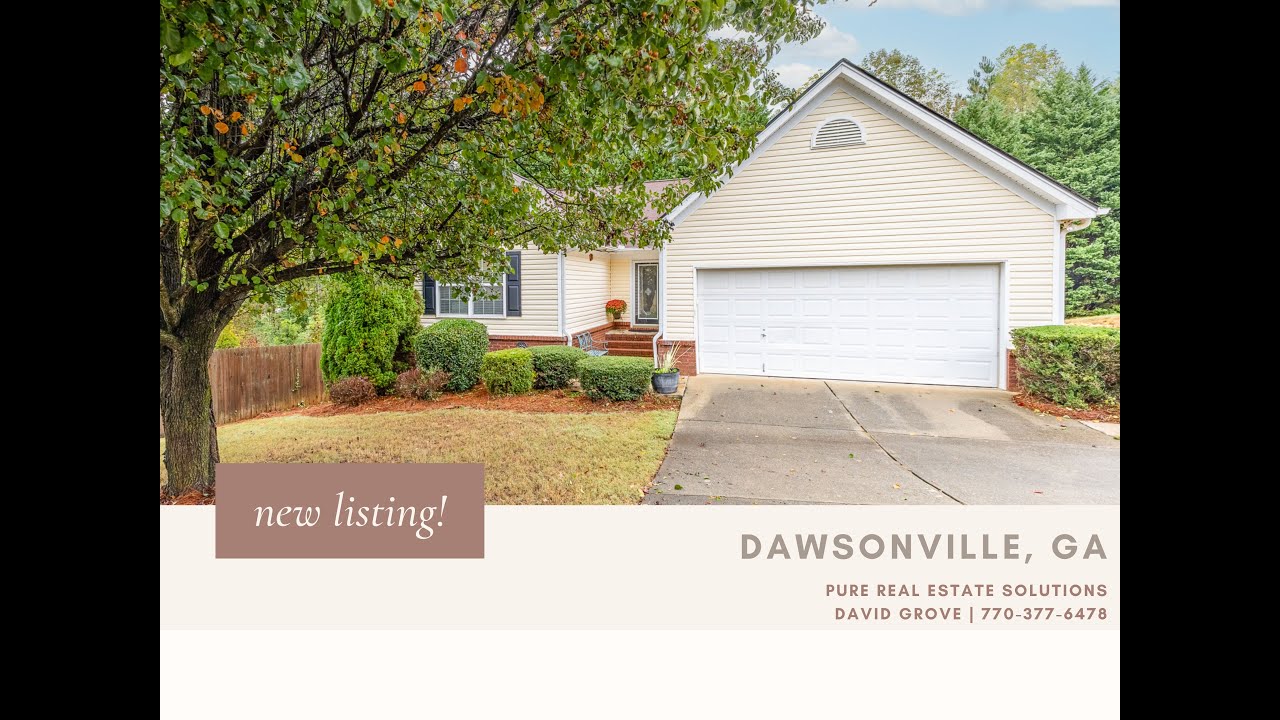 Look At This New Listing In Dawsonville, Georgia!  David Grove, Realtor
