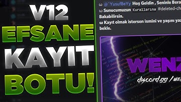 PUBLIC SUNUCULAR İÇİN V12 KAYIT BOTU [HAZIR ALTYAPI]