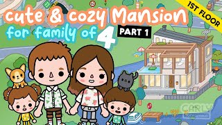 Cute Cozy MANSION House for family of 4 + pets PART1 ‍‍‍ TOCA BOCA House Ideas | Toca Life World