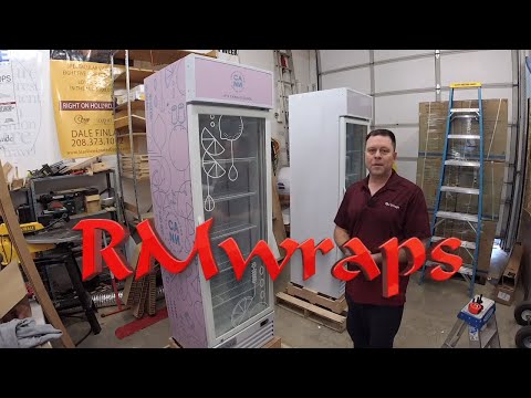 How to wrap a commercial Fridge Wrap this is a Full Service from RM wraps