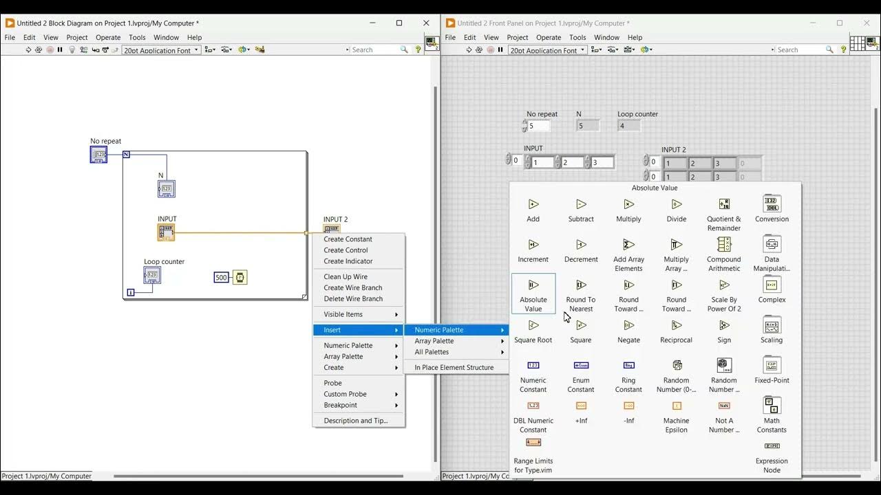 LabVIEW essentials 03 For loop, tunnel mode, shift register YouTube