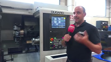 A bar feed and a robot on one machine, that