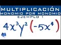 Multiplicación de expresiones algebraicas | Monomio por monomio | Ejemplo 1