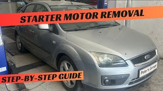 Ford Focus Mk2 1.6TI-VCT Starter Motor removal replacement