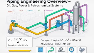 Piping Engineering, Design, Material, Pressure Drop, Stress, Welding,Testing,O&amp;M,ASME B31.3, API 570
