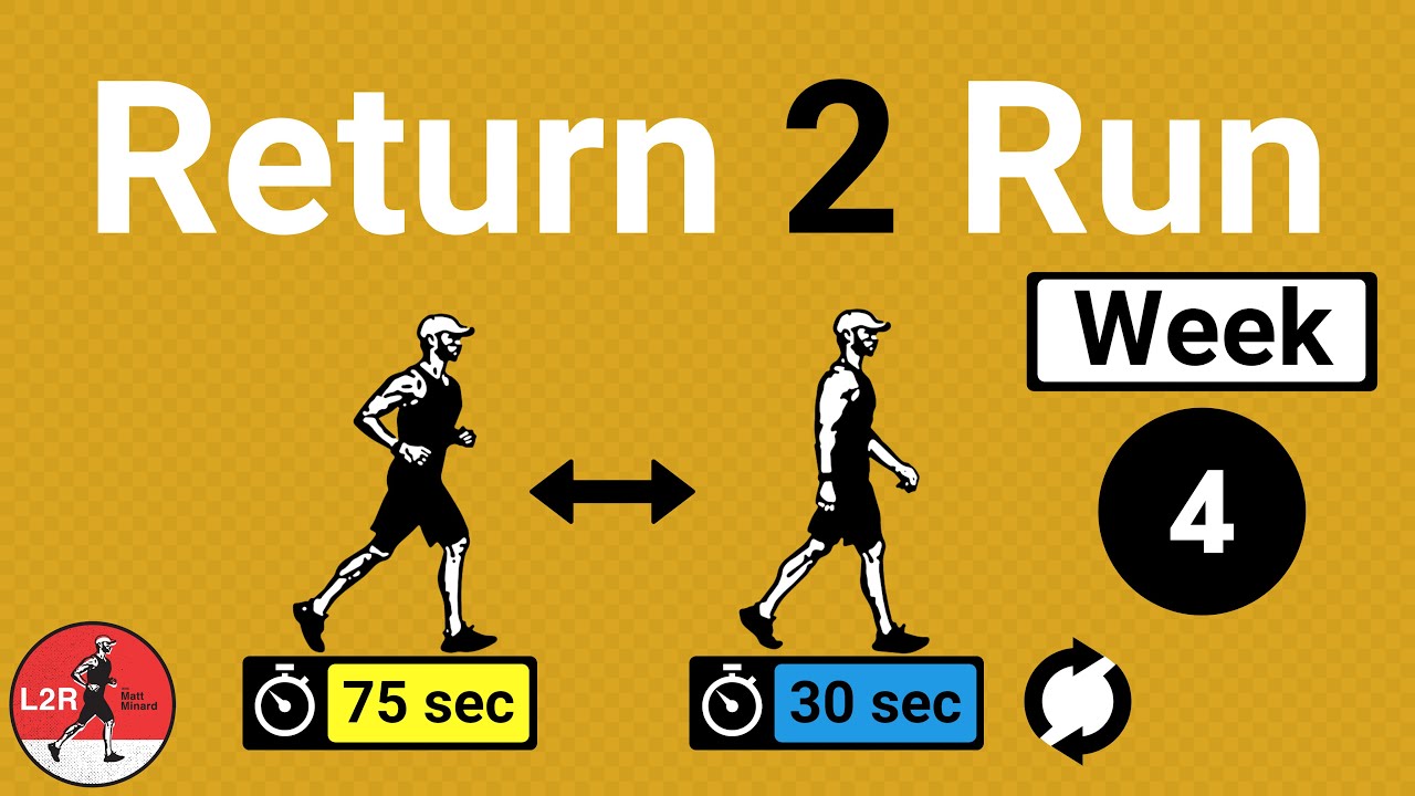 Week 4 of 12: 75s Run: 30s Walk x 8/9/10 + Benchmark Run for Distance ...