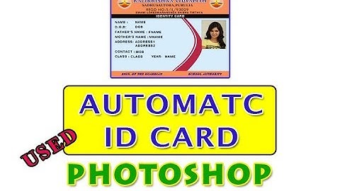 Automatic ID cards in few seconds in adobe Photoshop with variables