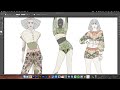 Digital fashion illustration in adobe illustrator part 6  colour print  texture