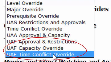 Entering Faculty Registration Overrides in UA Online