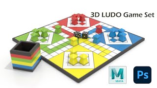 3D Ludo Game Set | Autodesk Maya and Adobe Photoshop screenshot 5