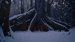 Fall Asleep Fast ✦ Hidden Winter Tree Sanctuary Ambience for Deep Sleep