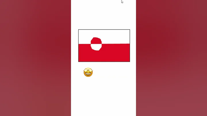 How to Draw the Greenlandic Flag (gone wrong) #shorts #short