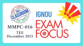 IGNOU MBA | Exam Focus | MMPC 016 | Important Units and Sections