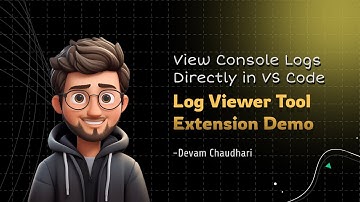 View Console Logs Directly in VS Code | Log Viewer Tool Extension Demo
