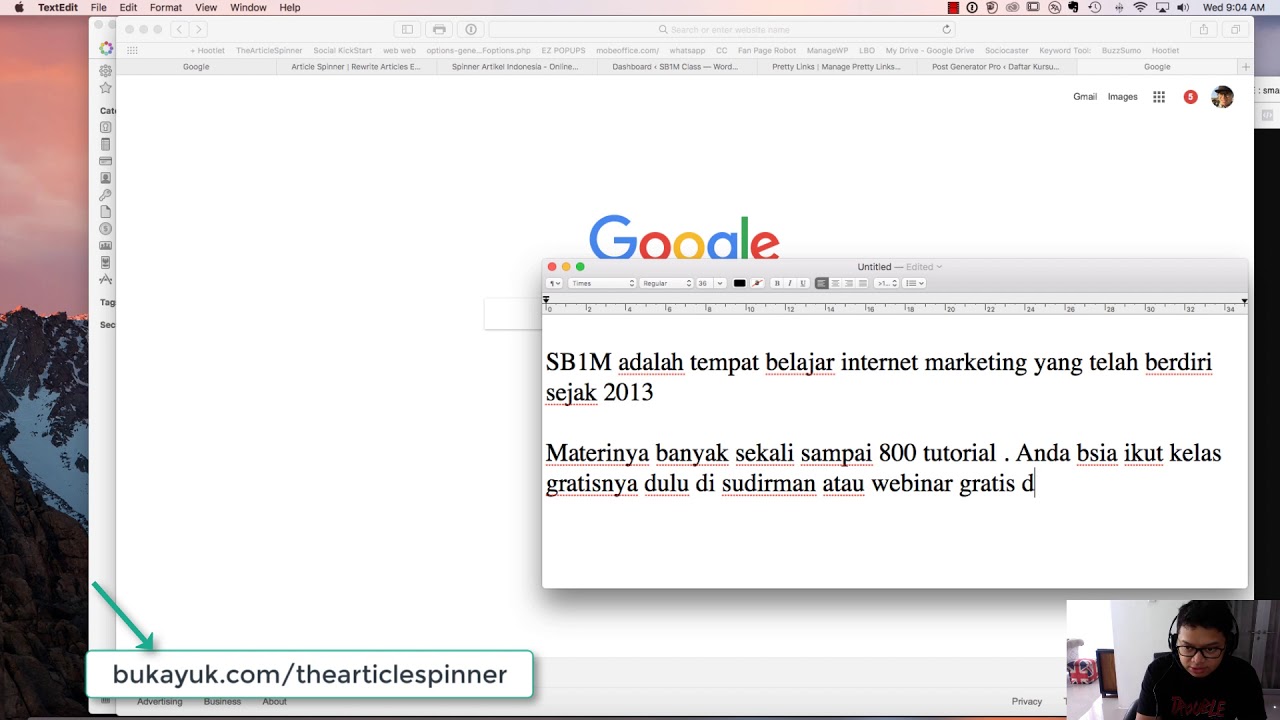 Tools artikel spinner bahasa indonesia gratis - YouTube