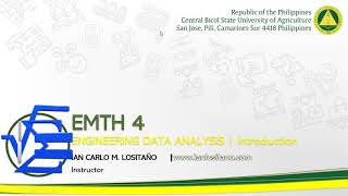 Engineering Data Analysis | EMTH 4 Lecture 0
