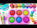 Satisfying Video DIY How To Make Rainbow Round Shape Slime Balls FORM Sprunki Labub Vandy Sound ASMR