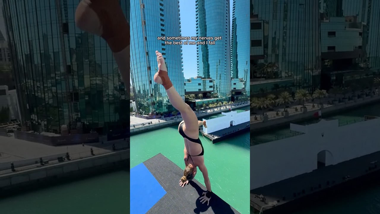 CLIFFMAS DAY 5🎄💦 Attempting a handstand 20 meters up in the wind💨 