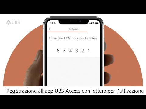Registrazione all’app UBS Access con lettera per l’attivazione