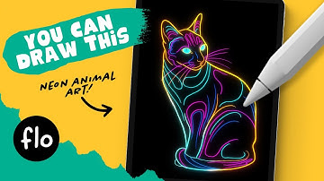 Neon Animal Art in Procreate (Easy Tutorial)