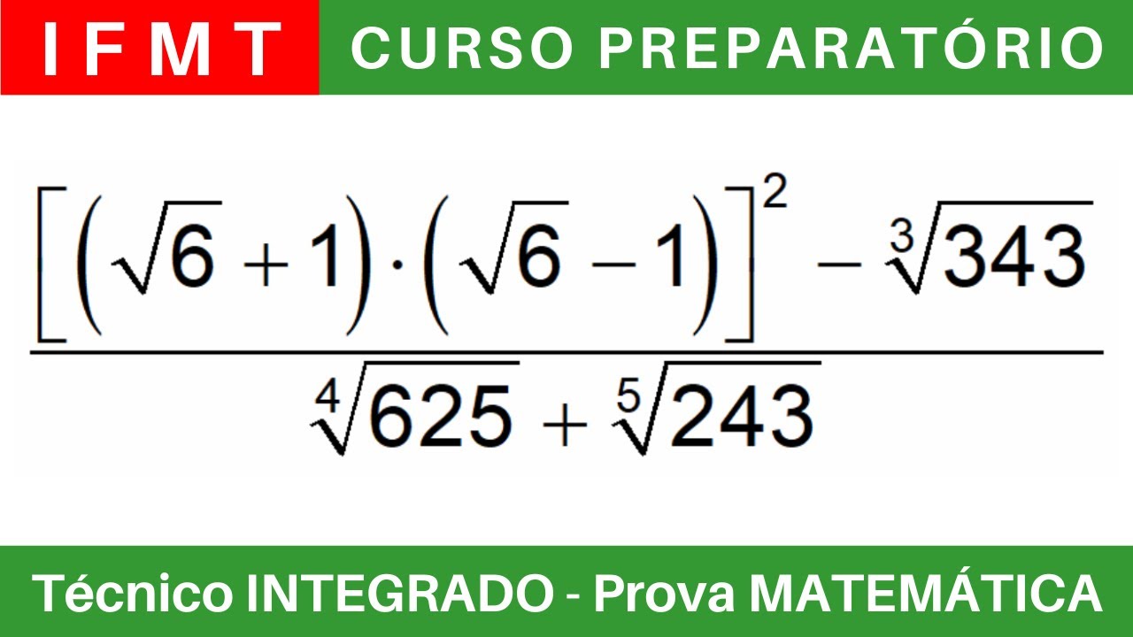 IFMT Curso Preparatório 23/24 🎯 Prova #IFMT 2023 MATEMÁTICA