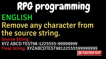 IBM i, AS400 Tutorial, iSeries, System i -Remove any character from the string occur any no. of time