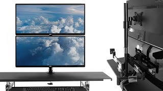 寝ながらゲーム、大型モニタによるマルチディスプレイを実現！ロングモニターアーム