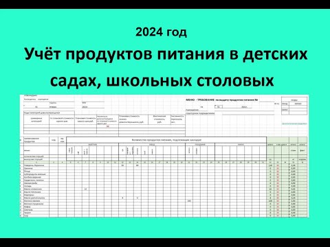 Учет продуктов питания в детских садах, школах, интернатах . Обновлённая программа