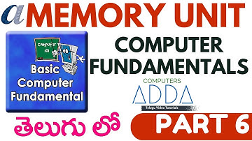 Memory unit in telugu 06(Basics of computer)(www.computersadda.com)