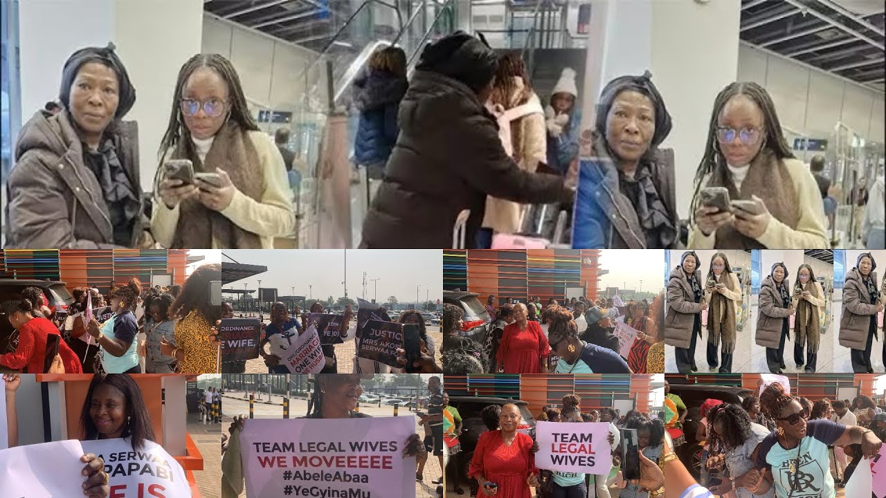 Thousands Troop To kumasi Airport To Welcome Maame Akosua Serwaa Wife of Daddy Lumba 