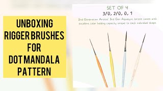 Budget friendly rigger brushes for Dot Mandala Brush strokes pattern | Brush strokes | #mandala