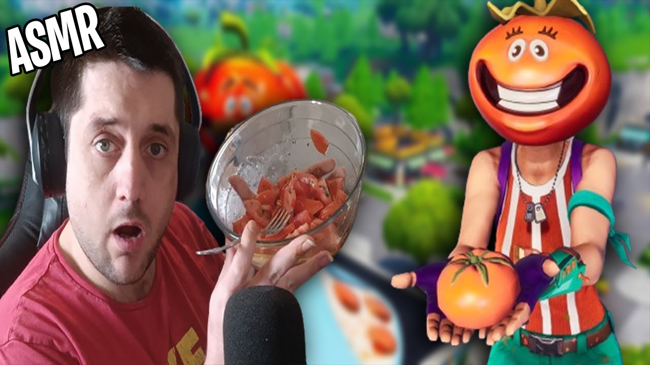 ASMR : JE MANGE DES TOMATES SUR FORTNITE BATTLE ROYALE