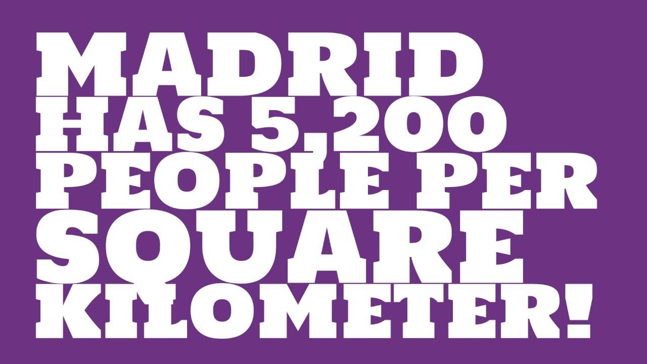 What is the land area of Madrid?