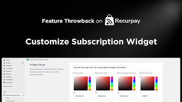 Recurpay Subscriptions | Customize Subscription Widget | Shopify Subscription App | Feature
