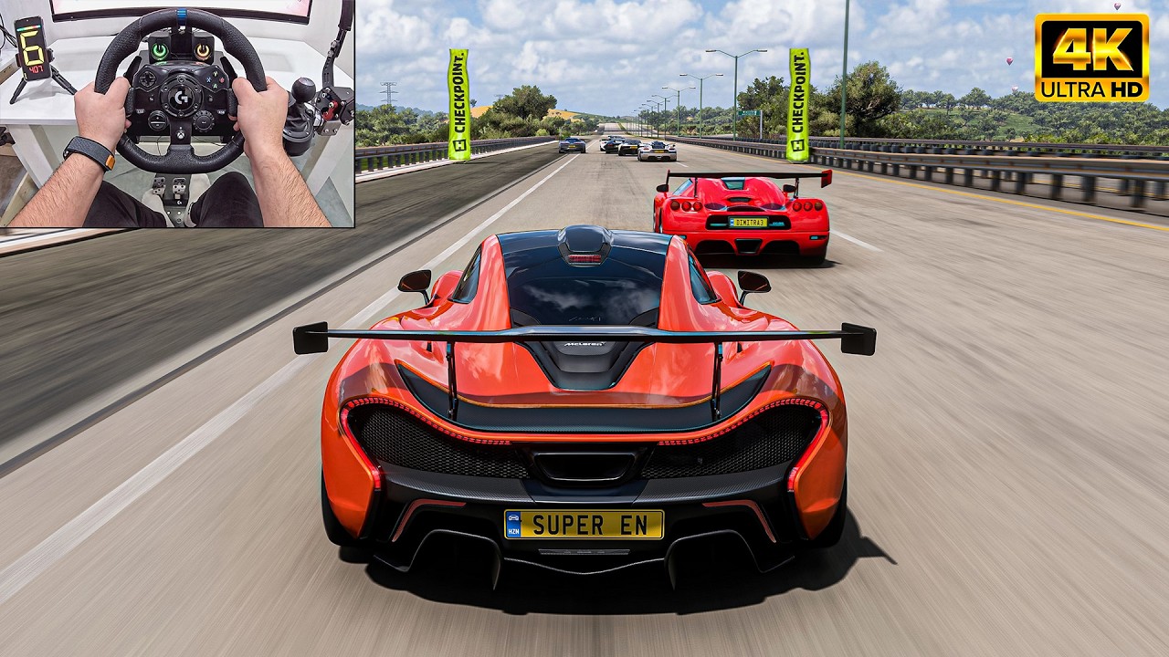 1100HP McLaren P1 VS Hypercars - Forza Horizon 5 | Logitech G923 Steering Wheel