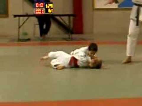 Alan Gomez en combate de Judo