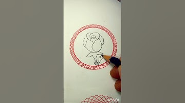 Rose art in the middle of spirograph! #spirograph #art #diy #shorts #satisfying #drawing #ytshorts