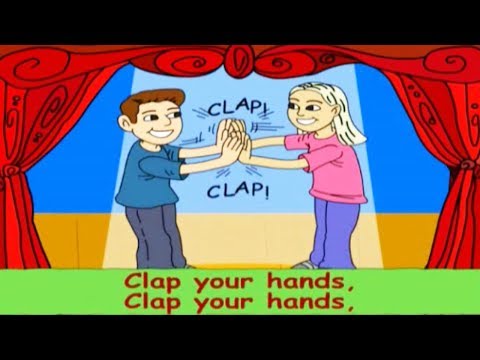 Clap Your Hands - Popular English Nursery Rhyme With Lyrics.