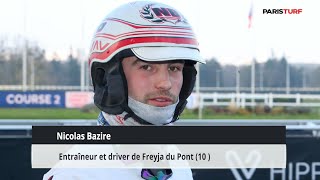 Nicolas Bazire, entraîneur et driver de Freyja du Pont (25/05 au Croisé Laroche)