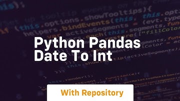 python pandas date to int