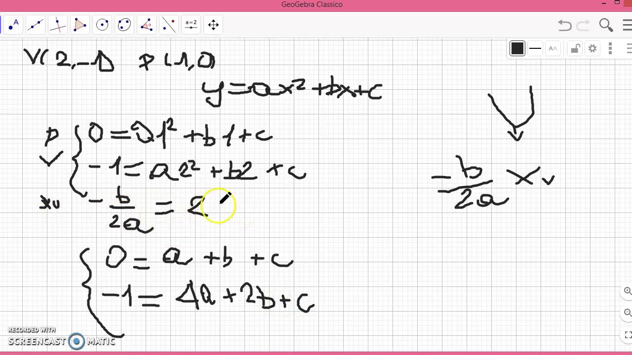 Equazione Parabola Passante Per Tre Punti
