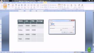 INSERTING CALCULATIONS IN WORD 2007