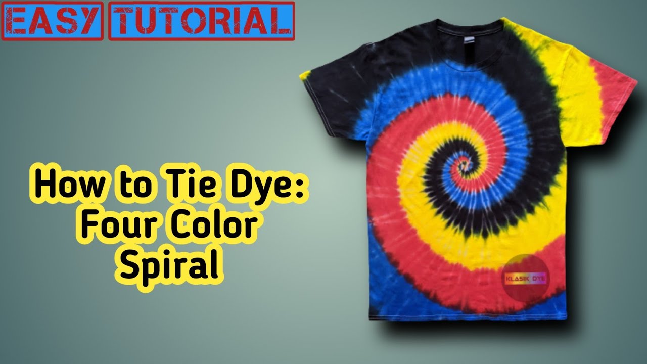 How To Tie Dye: Spiral With Six Blue Dharma Dyes (A Swatch Experiment) 