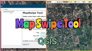 QGIS Tutorial || How To Use Swipe Tool In QGIS || Raster to raster Swipe | Vector to Raster Swipe