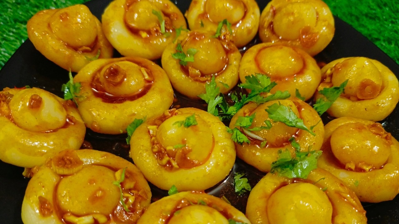 Korean-Inspired potato garlic recipe/ Korean potato mushroom recipe।potato garlic। কোরিয়ান‌রেসিপি।