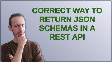 Correct way to return JSON schemas in a REST API